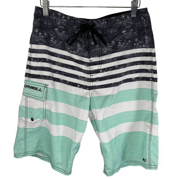 O'Neill Other - O'Neill Mens Board Shorts Size 28 Black and Seafoam Green XS